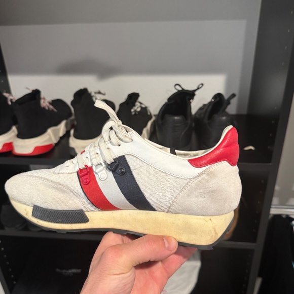 Moncler Multicolor Fabric and Suede Lace Up Sneakers Size 43 - Picture 2 of 5